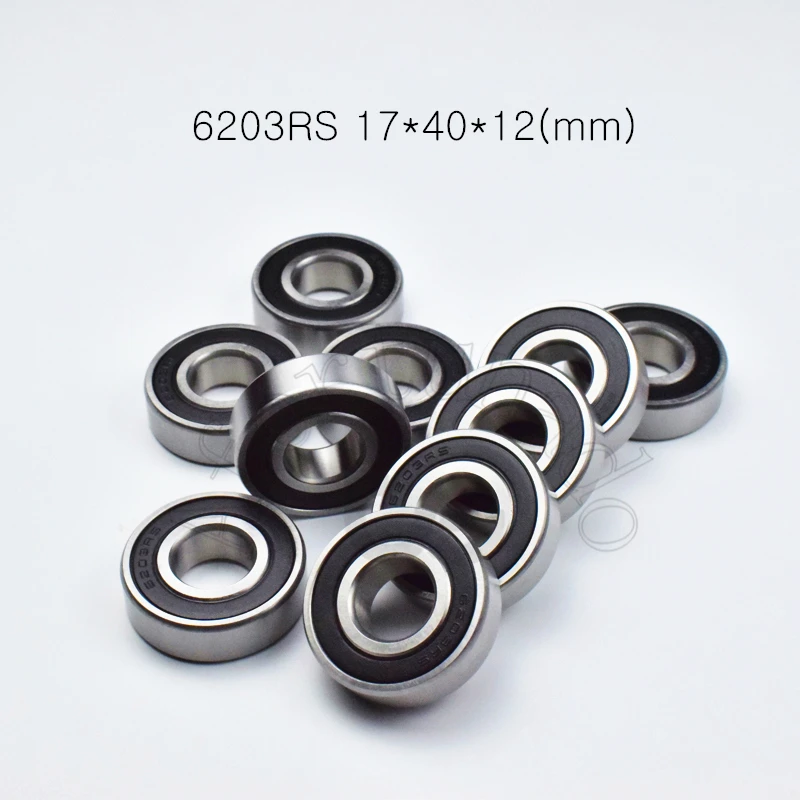 6203RS 17*40*12 (мм) 1 шт. подшипники ABEC 5 резиновые уплотнительные 6203 хромированная сталь