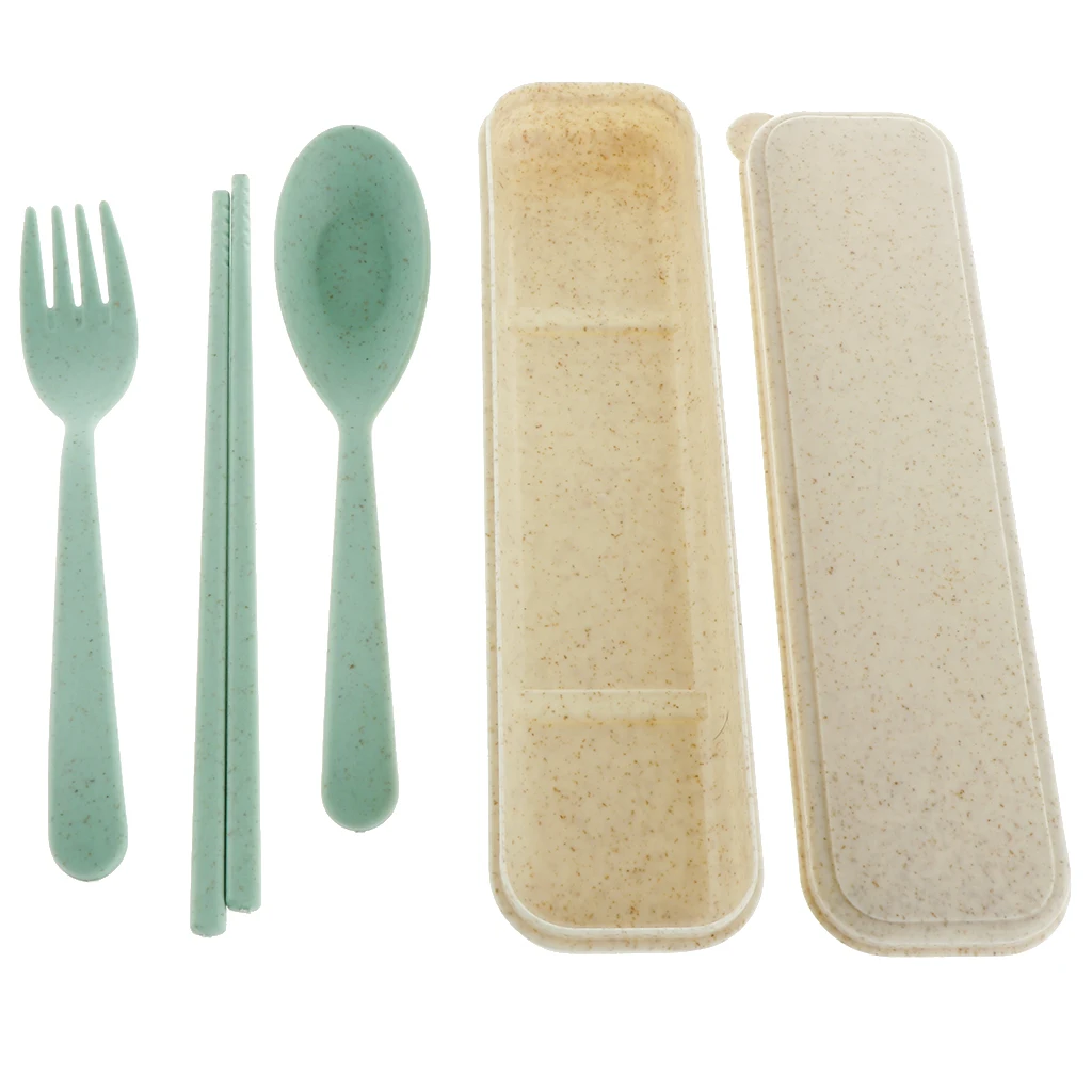 3 шт. экологичный набор для дома путешествия кемпинга кулеров BPA Бесплатная ложка