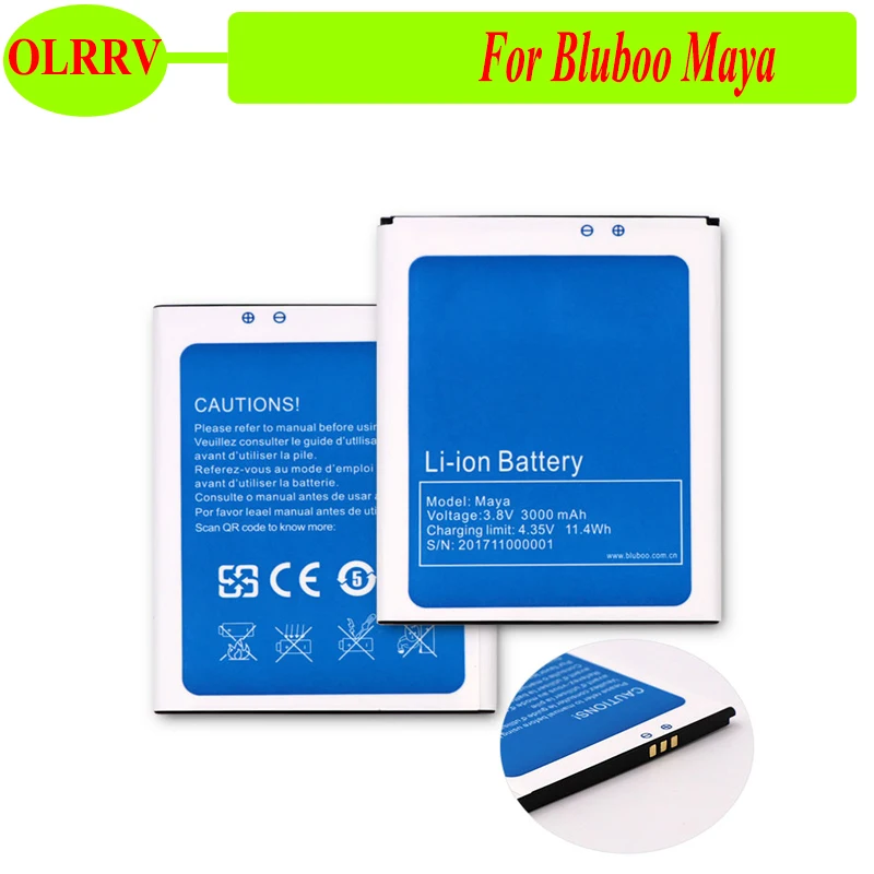 Аккумулятор OLRRV 3000 мАч для Bluboo Maya Сменный аккумулятор батареи смартфона большой