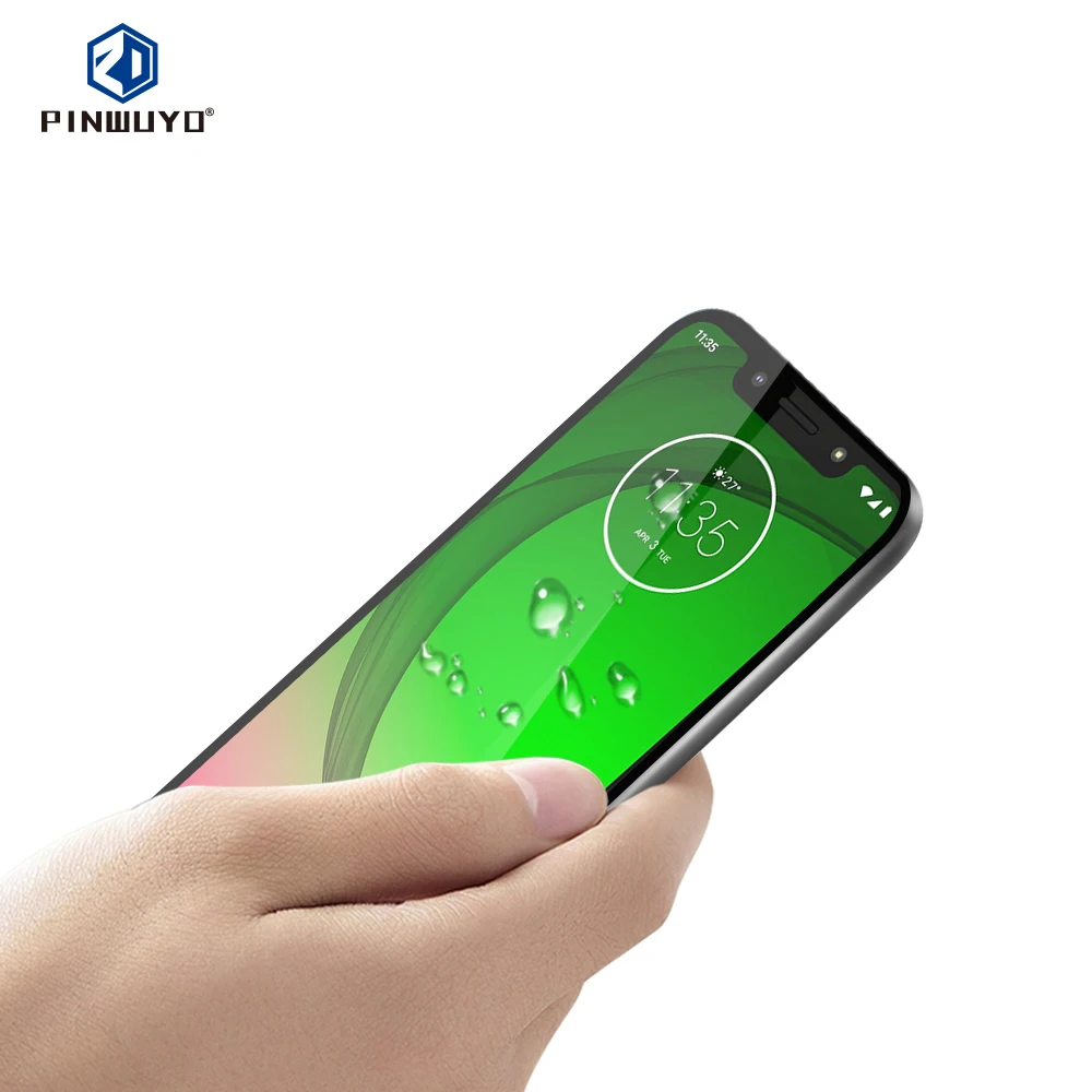 Pinwuyo для Motorola Moto G7 играть Стекло 5 7 дюймовый Экран протектор Play закаленное