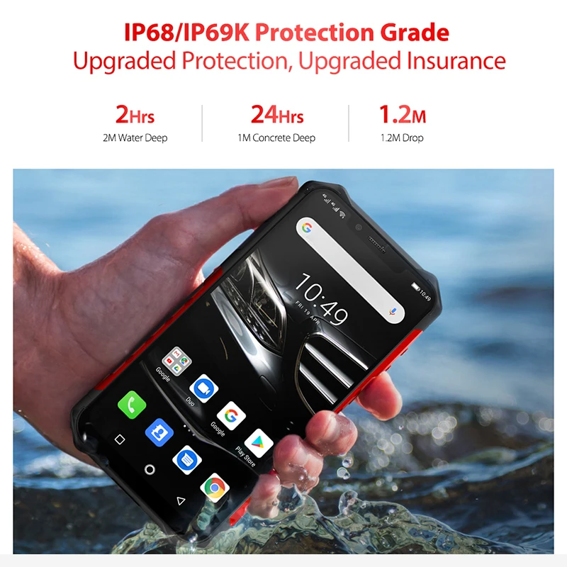 Смартфон Ulefone Armor 6E защищенный IP68 Android 9 0 6 2 дюйма Helio P70 4 + 64 ГБ Face ID NFC|Смартфоны| |