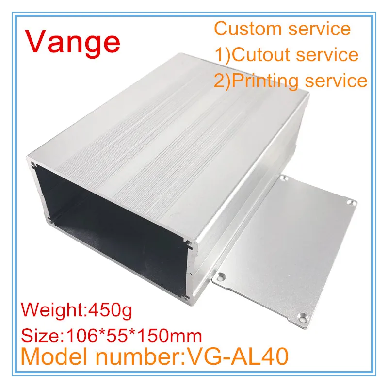 2pcs/lot industry extruded sand blasting aluminum boxes 6063-T5 housing 106*55*150mm for amplifier equipment | Обустройство дома