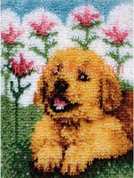 anbo lovely dog fashion hook rug kit diy mat needlework kit unfinished crocheting rug yarn mat embroidery carpet