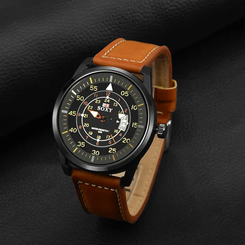 Мужские Роскошные Кварцевые часы Montre Homme модные дизайнерские кварцевые новинка