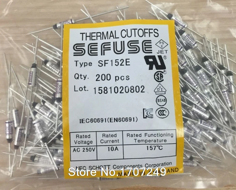 Бесплатная доставка 200 шт./лот Новый SF152E предохранитель с отверстиями