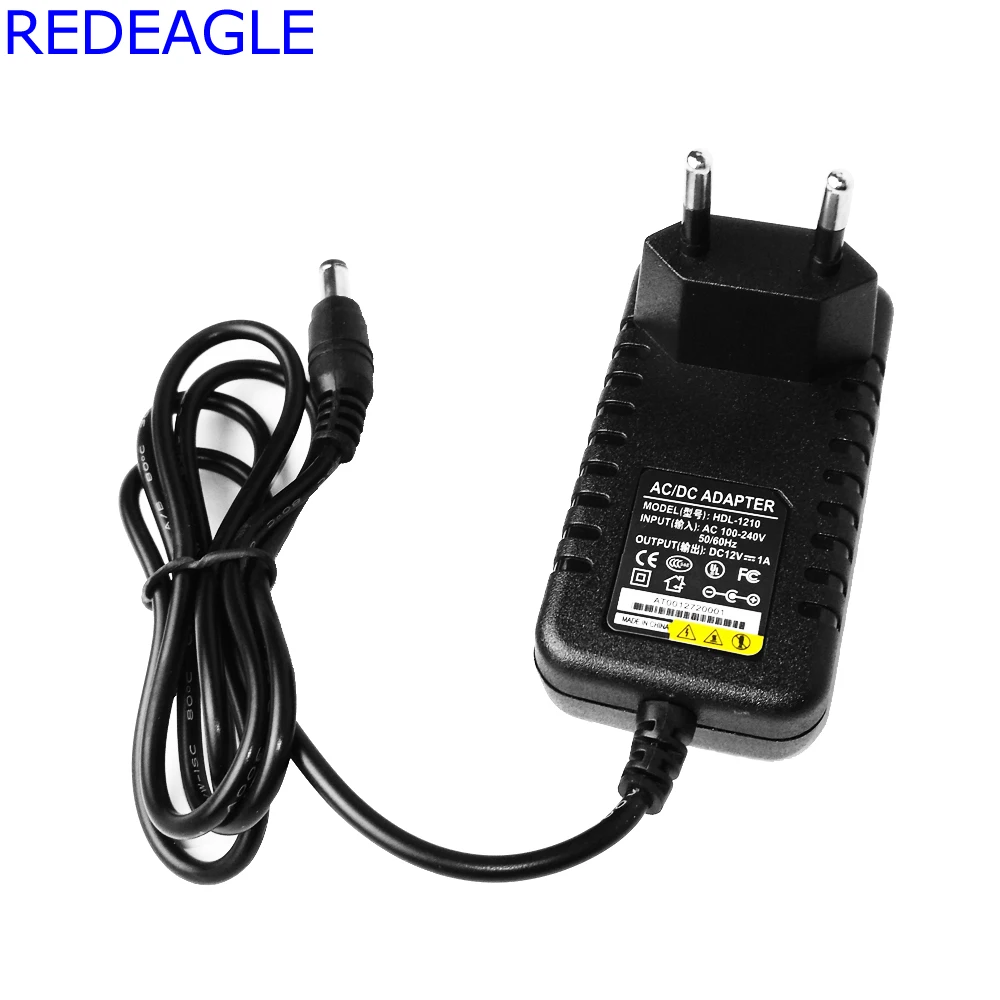 Ac 100 To 240v 50/60hz Input To Dc 12v 1000ma Output Us Or Eu Plug For Cctv Camera System