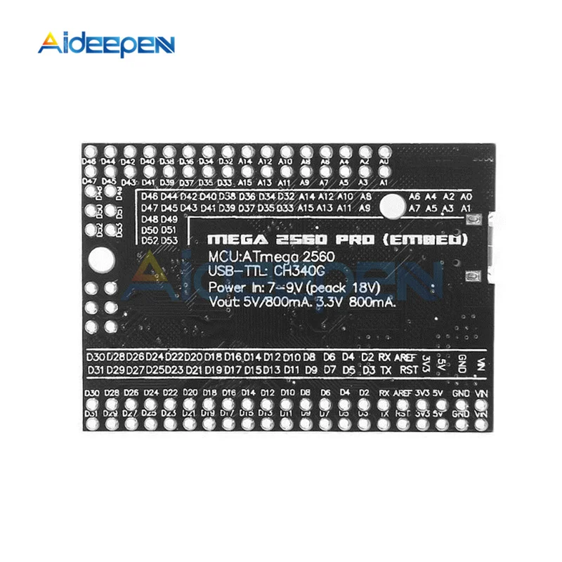 Arduino Mega 2560 DIY Kit - Mini 5V MEGA 2560 PRO Embed CH340G/ATMEGA2560-16AU Chip with Male Pinheaders image 5
