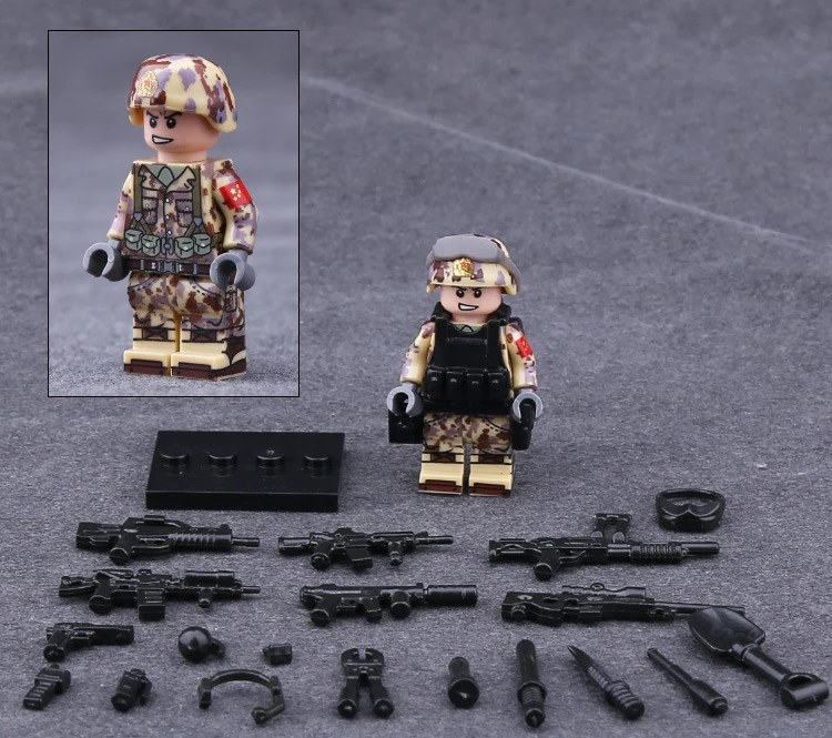 Военно-сухопутного Тигр солдат brickmania minifigs Moc строительные блоки ww2 Китайская армия сил цифры оружие Кирпичи игрушки для мальчиков