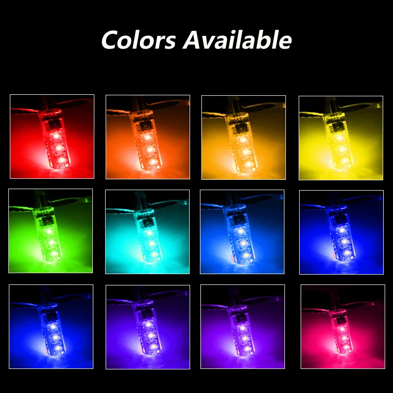 RGB светодиодный T10 W5W 194 габаритный свет ширина света источник Многоцветный 5050