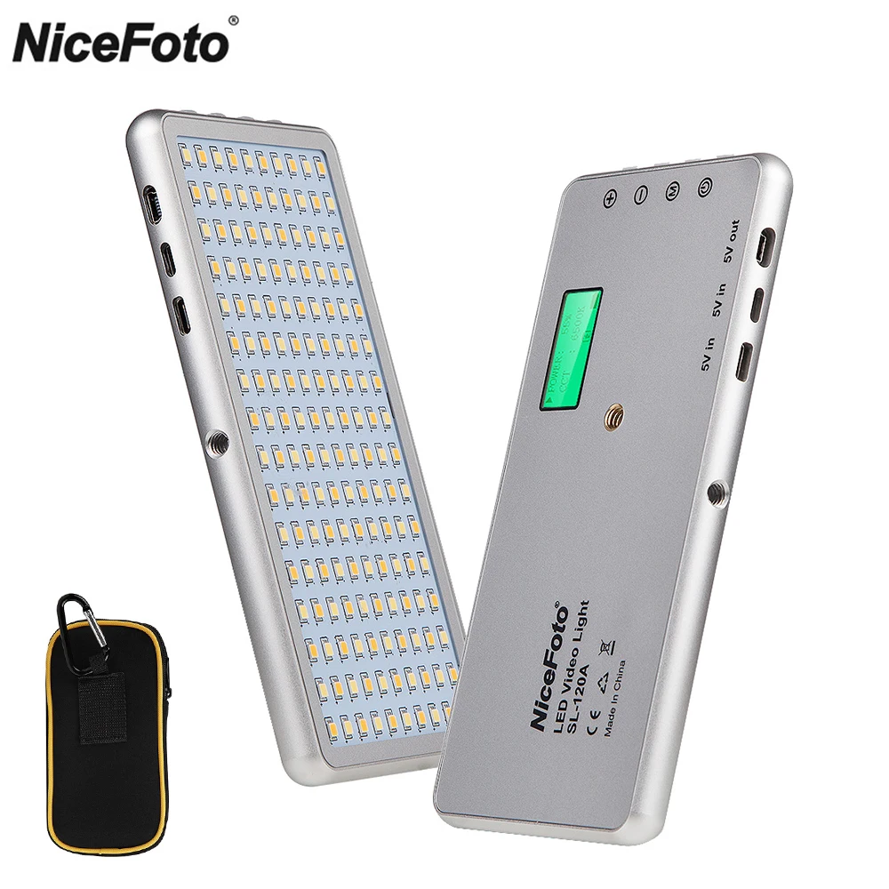 Nicefoto 160 шт. светодиодный видео свет фото освещение TLCI CRI 96 + Bi color 3200 6500K 4000mAh
