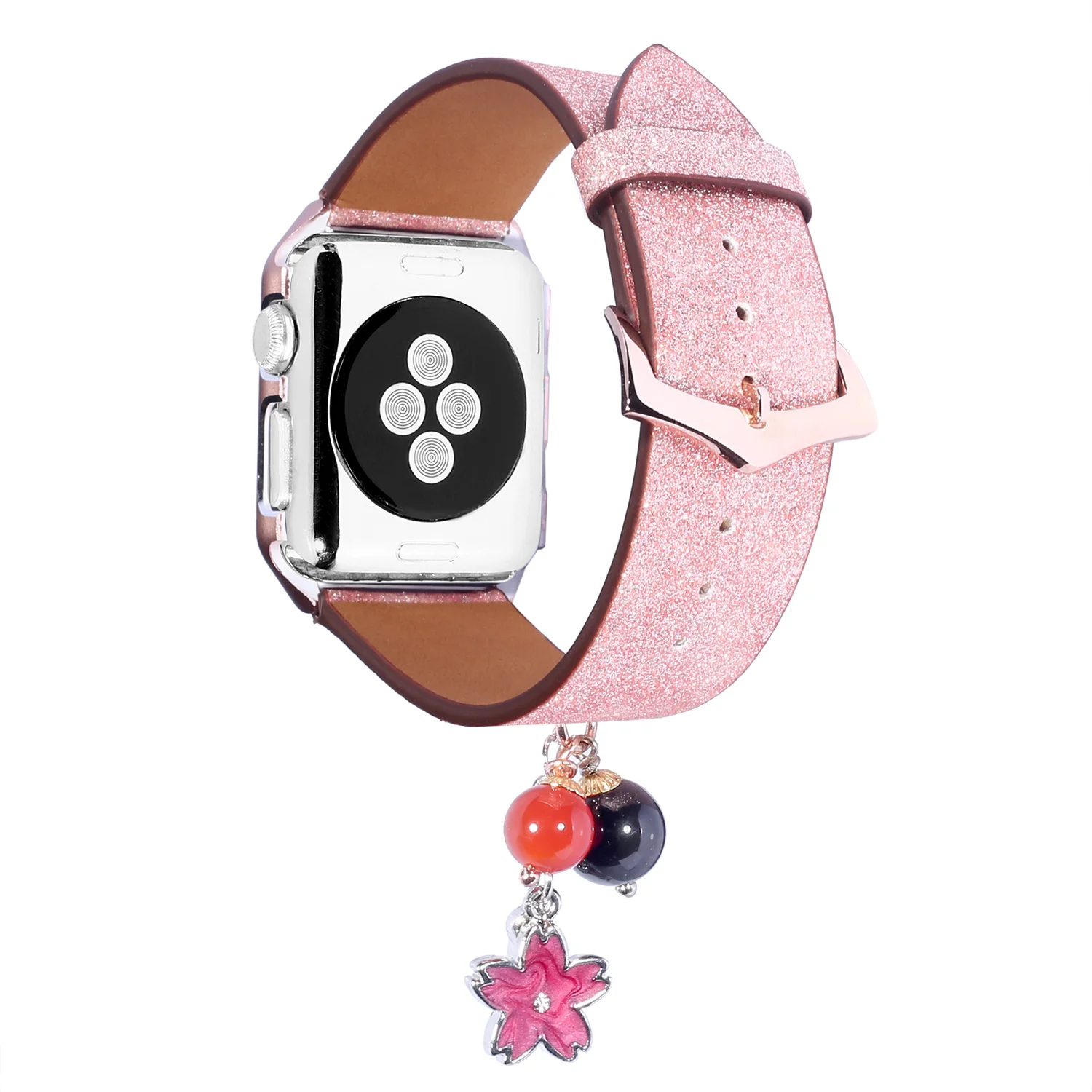 Кожаный блестящий ремешок DAHASE для Apple Watch Band украшение браслета серии 1/2/3 чехол со