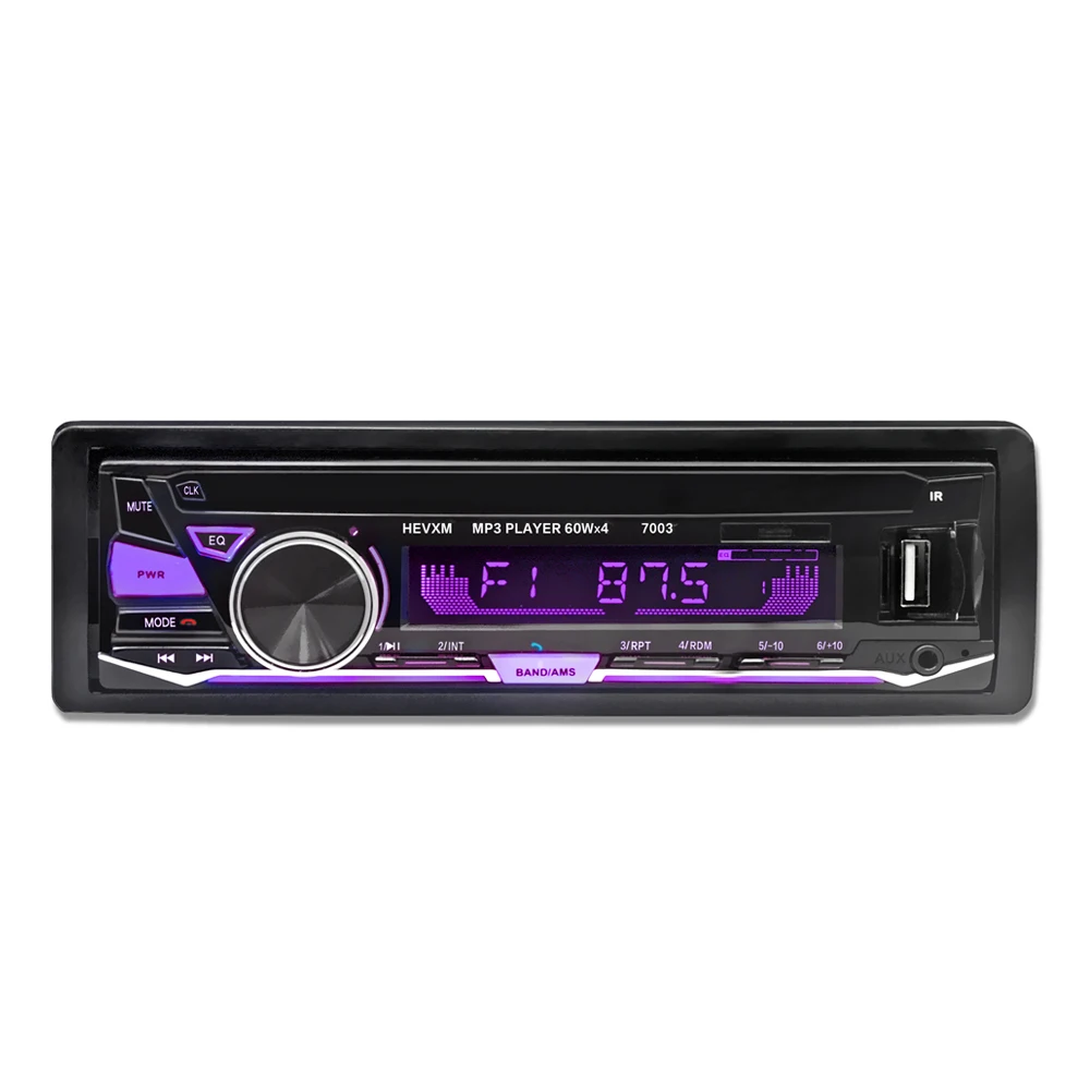 12 В Bluetooth автомобильный Радио плеер стерео FM MP3 аудио 5 в зарядное устройство USB SD MMC AUX Авто Электроника In-Dash Авторадио 1 DIN без CD