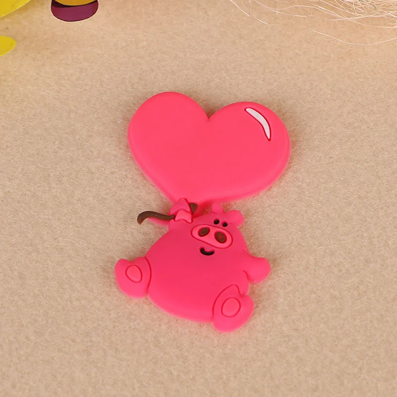 2PC Cute heart pig Fridge Magnets For Kids Decorative Refrigerator Cheap Small Magnetic Sticker On The | Дом и сад