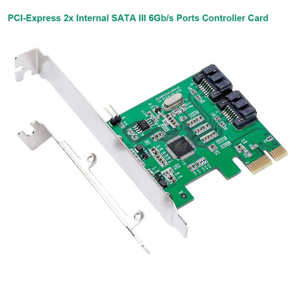 PCI Express SATA III (6 ГБ/сек.) карта контроллера 2x Внутренний 6 ГБ/сек. портов набор