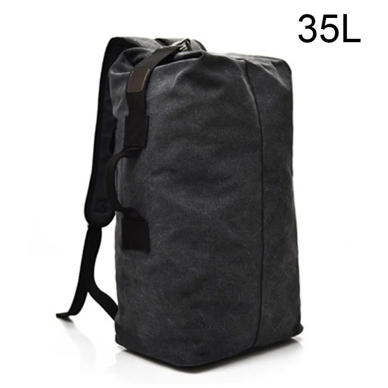 35L Black 35Л Холст Открытый военный рюкзак тактический походный кемпинг дорожная Сумка для охоты рыбалки рюкзак тренажерный зал фитнес спортивные сумки - Цвет: 35L Black