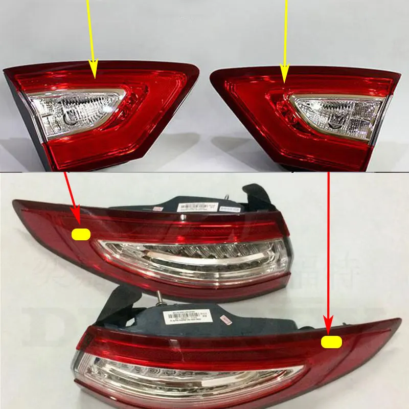 Автомобильный Стайлинг задний фонарь для Ford Mondeo 2013- задний светильник s светодиодный задний светильник светодиодный задний фонарь Ford Mondeo задний светильник s - Цвет: Коричневый