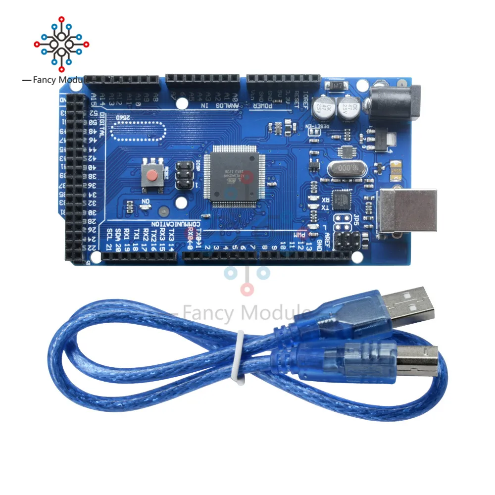 

Original Version! MEGA2560 R3 Control Board ATMEGA2560-16AU ATMEGA16U2 5V 16MHz Module For Arduino With USB Cable