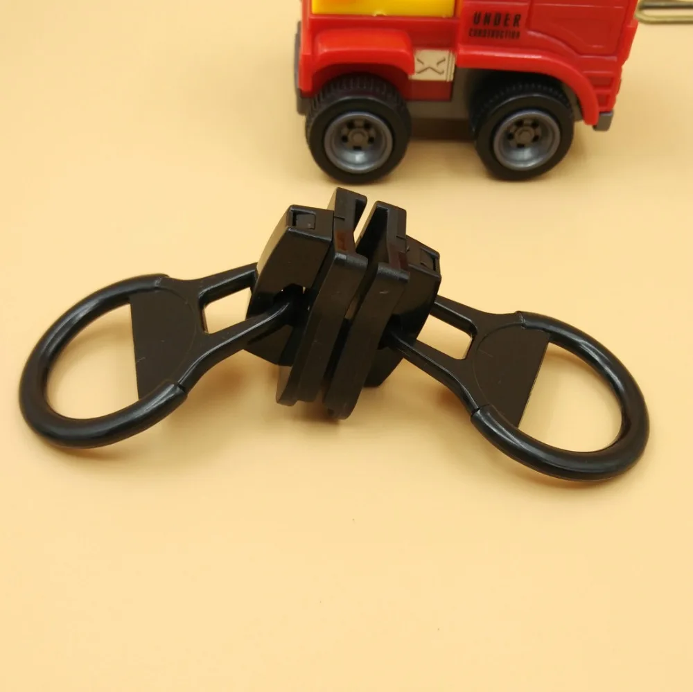 Новинка 20 # очень большие черные пластиковые слайдеры на молнии для полимера