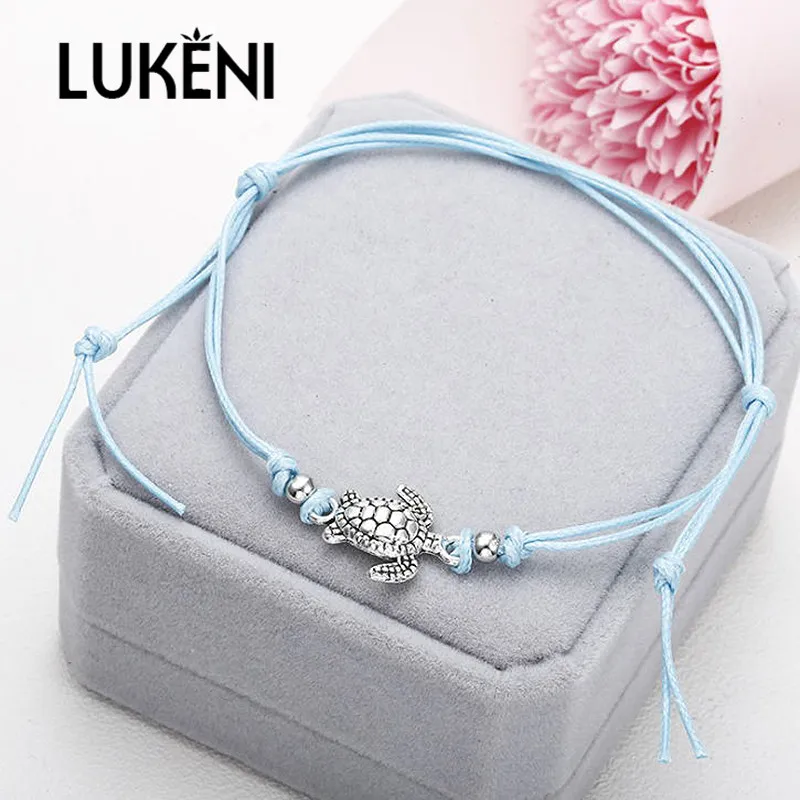 LUKENI цепочка на лодыжку кулон в виде животного простой белый черный летние