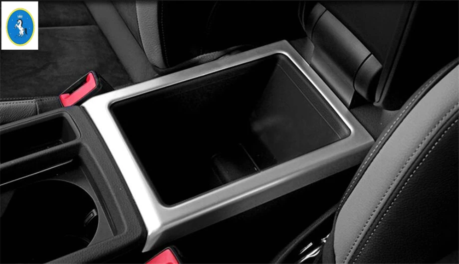 Yimaautotrims авто аксессуар передний центральный контейнер коробка для хранения рамка крышка комплект из углеродного волокна ABS Подходит для Audi Q3
