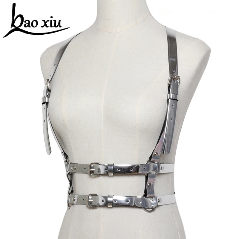 New Fashion Dark Rock Street Strap Leather Harness Body Waist Belt Straps Adjustable Buckle Garter Waistband Suspenders