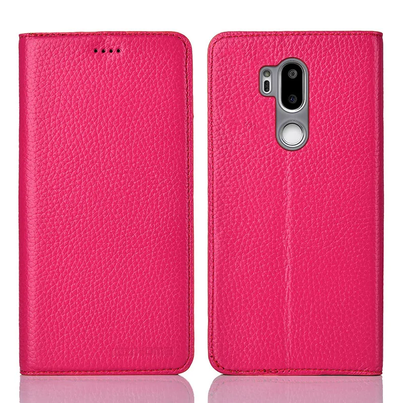 Для LG G7 чехол KEZiHOME личи Натуральная кожа флип Стенд кожаный чехол Капа для LG G7 ThinQ чехол для телефона s