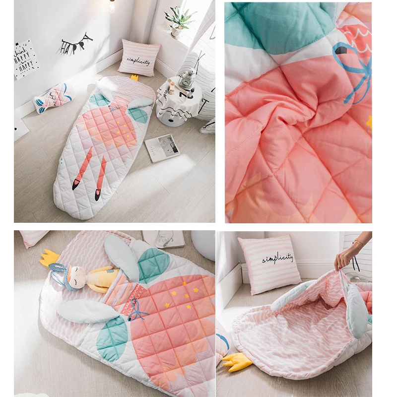 Спальный мешок для детей Акула астронавт Русалка конверт новорожденных Зимняя