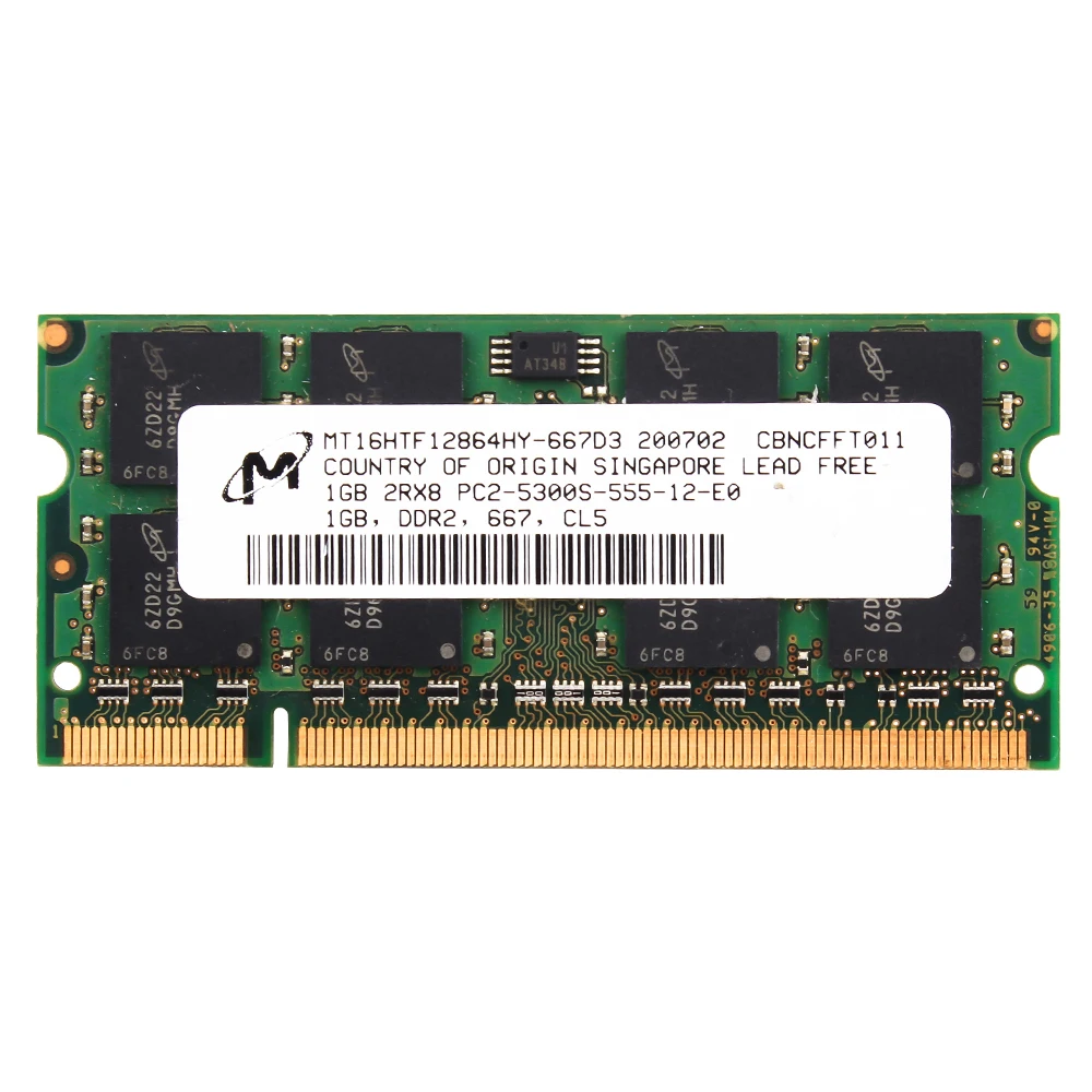 Оперативная память для ноутбука Crucial DDR2 667 МГц 1 ГБ 2 Гб оперативная ddr2 = шт. * 8