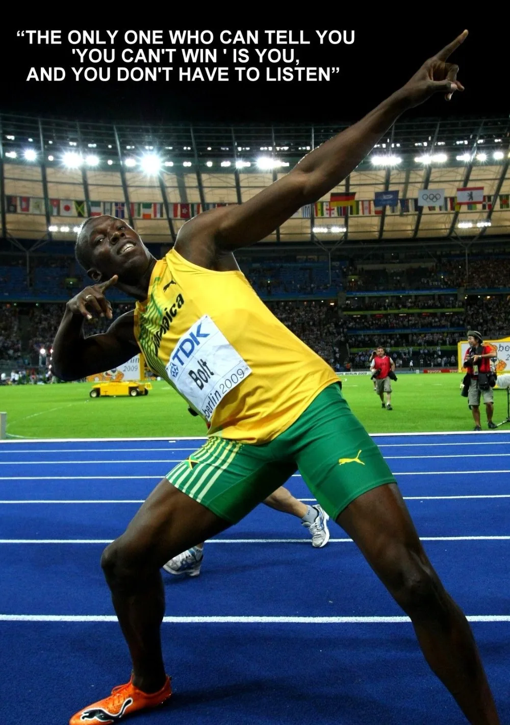 Фильм USAIN болт вдохновляющие/Мотивационная Цитата Шелковый постер декоративная