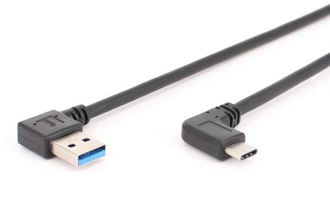 50 шт./лот правый угол USB C Удлинительный кабель с углом 90 градусов Тип до 3 0 Мужской