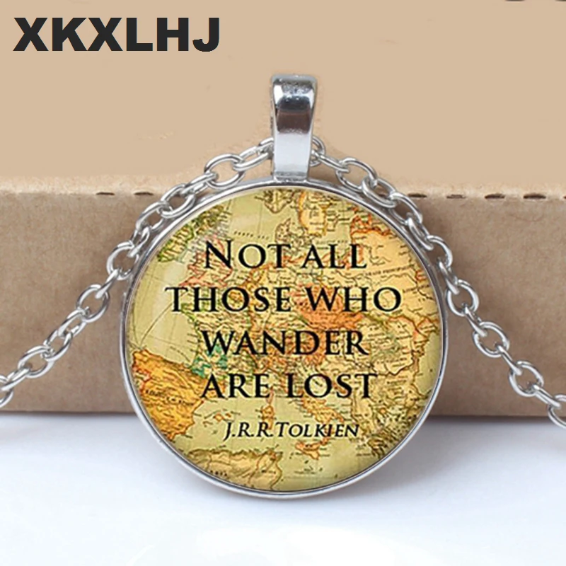 Кулон XKXLHJ в винтажном стиле с изображением купола из стекла J.R.R.Tolkien не всех кто