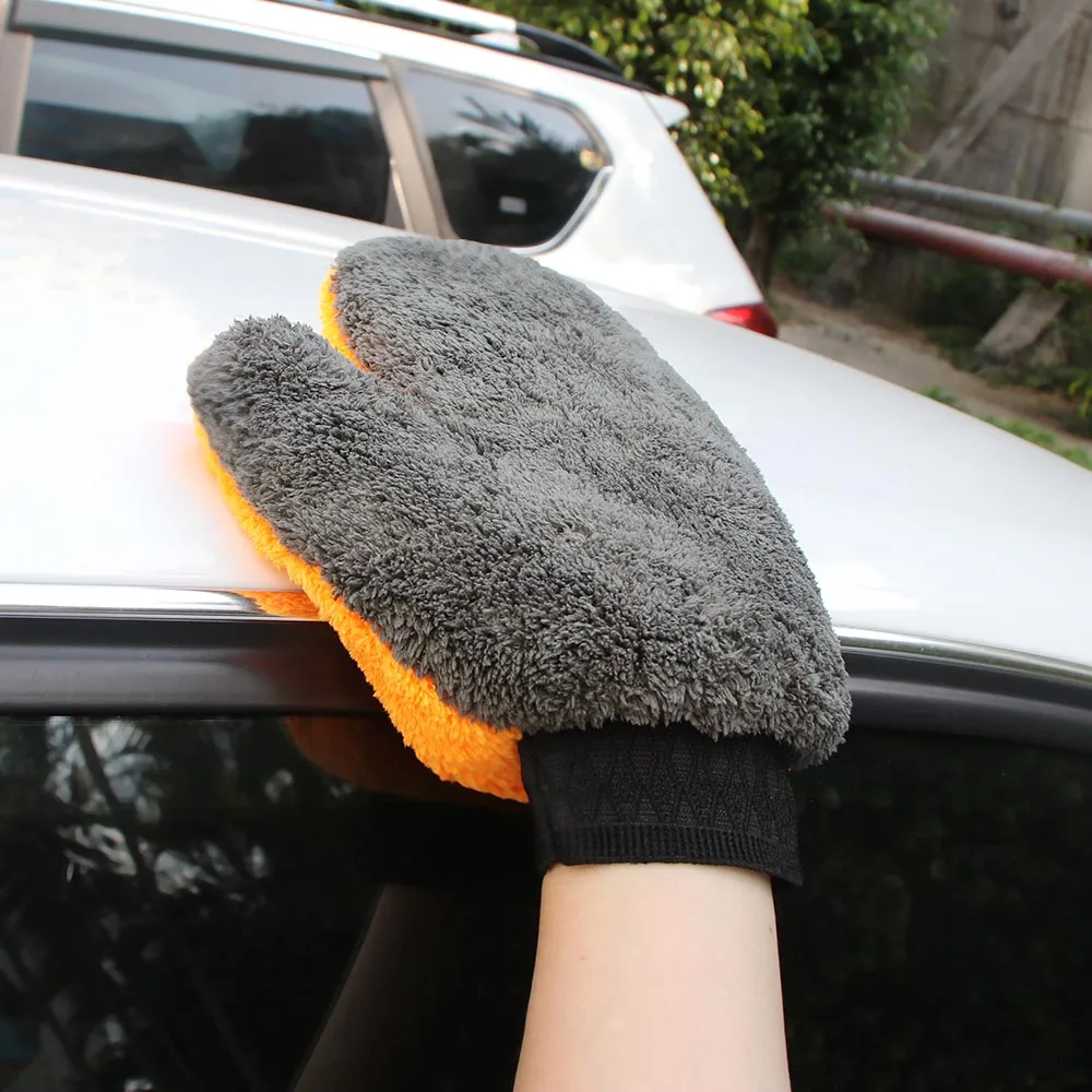 Перчатки для мойки автомобилей перчатки обслуживания мягкая Коралловая