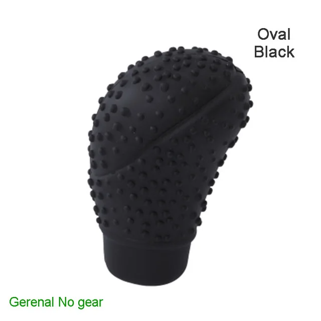 Oval Black LENTAI, 1 шт., автомобильная силиконовая крышка переключения передач для Lada Toyota Corolla chr Avensis RAV4 Auris Honda Civic Accord CRV, аксессуары - Название цвета: Oval Black
