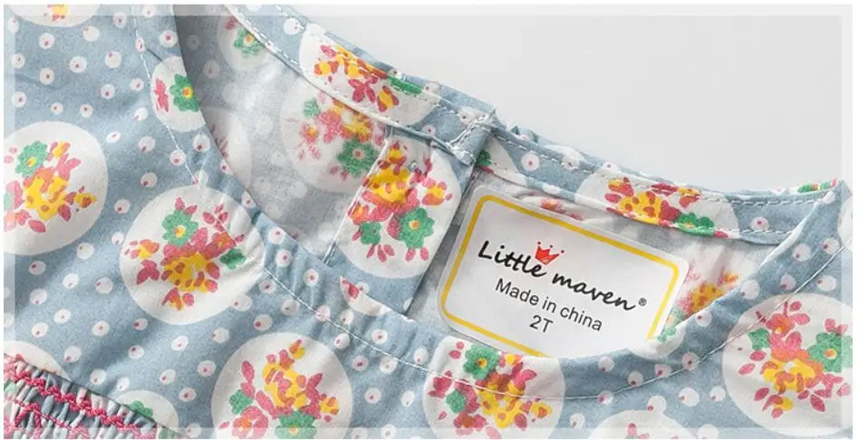 Little maven/детская брендовая одежда для маленьких девочек Новинка осени 2018 года