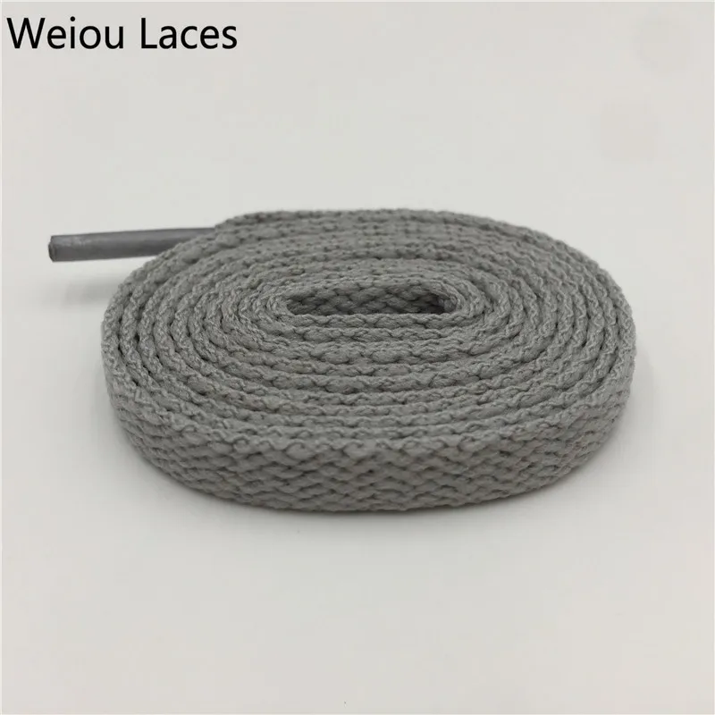 Weiou High Quality 8mm Polyester Fashion Sports Casual Shoe Lace Solid Single Layer Flat Sneakers Shoelace Amazing 47 Colors