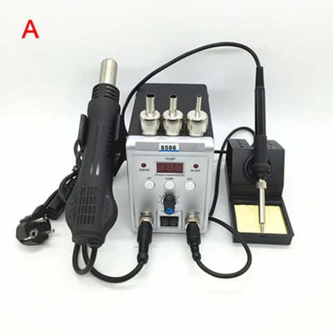 new 8586 220 В/110 В 700 Вт паяльная станция 8586 2 в 1 SMD паяльная станция горячий воздушный пистолет+ Электрический паяльник для сварки ремонтный набор инструментов - Цвет: new 8586