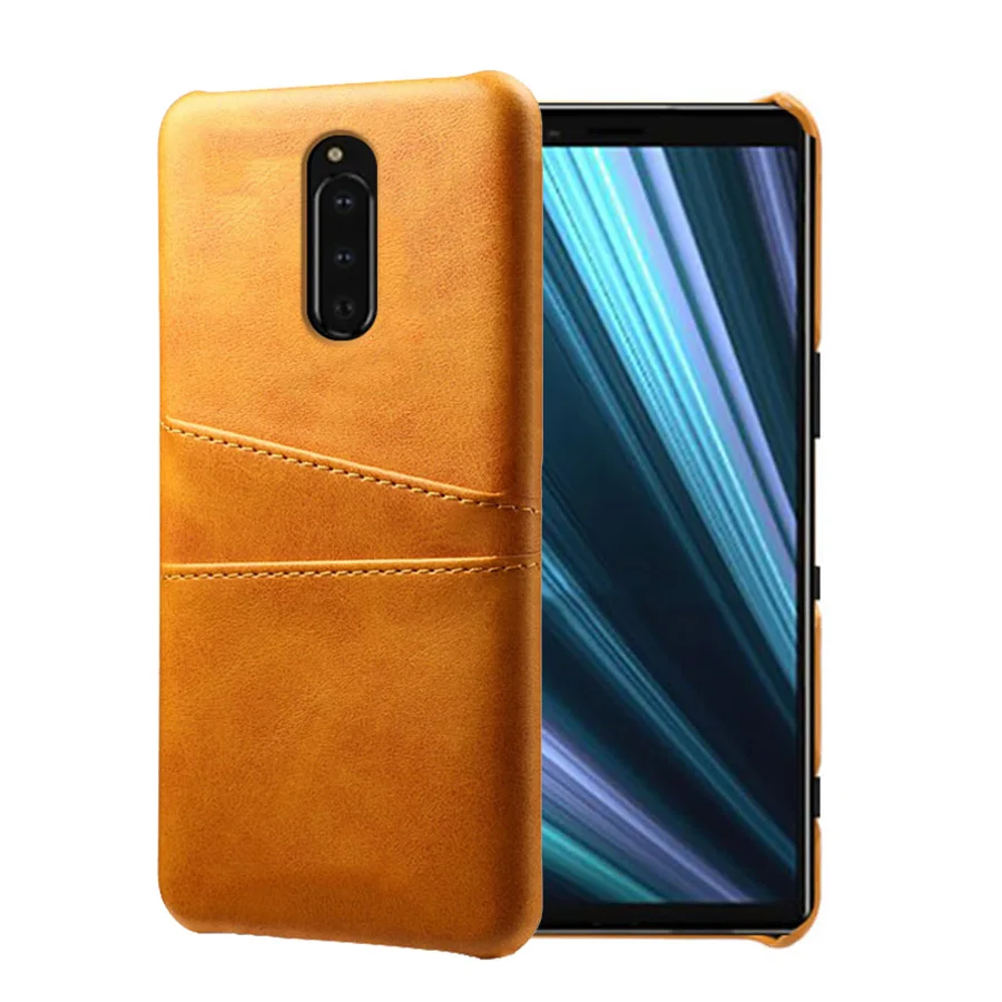 Кожаный держатель для карт чехол для телефона для sony Xperia XZ Premium XZ S XZ1 XZ2 Compact XZ2mini XZ3 XZ4 Z5 Z5mini Plus чехол для телефона