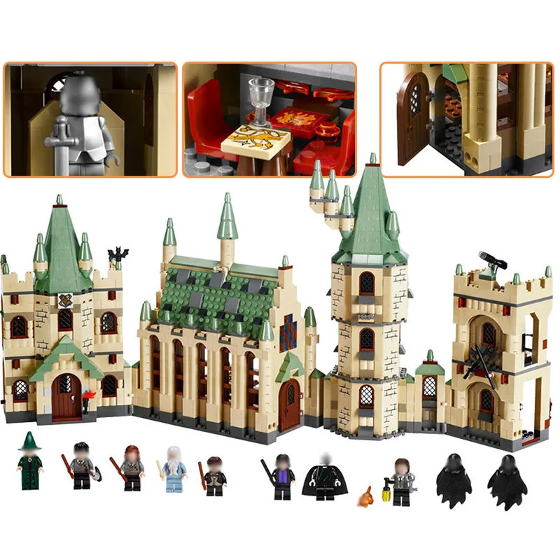 New fit Harry Potter Fantastic Beasts legoing Hogwarts Great Wall Set Model Building Blocks House Kids Toys Christmas Gifts | Игрушки и