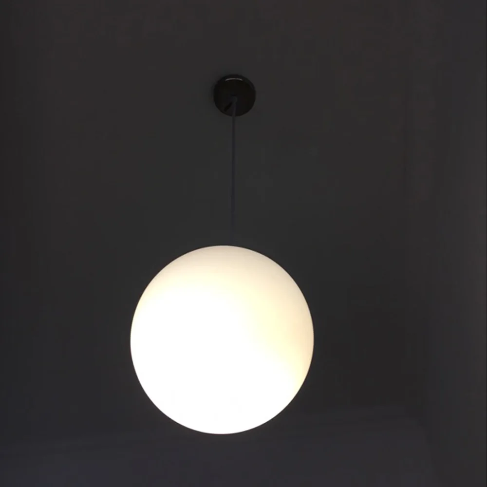 Белый матовый стеклянный шар крыльцо Ресторан подвесной светильник столовая