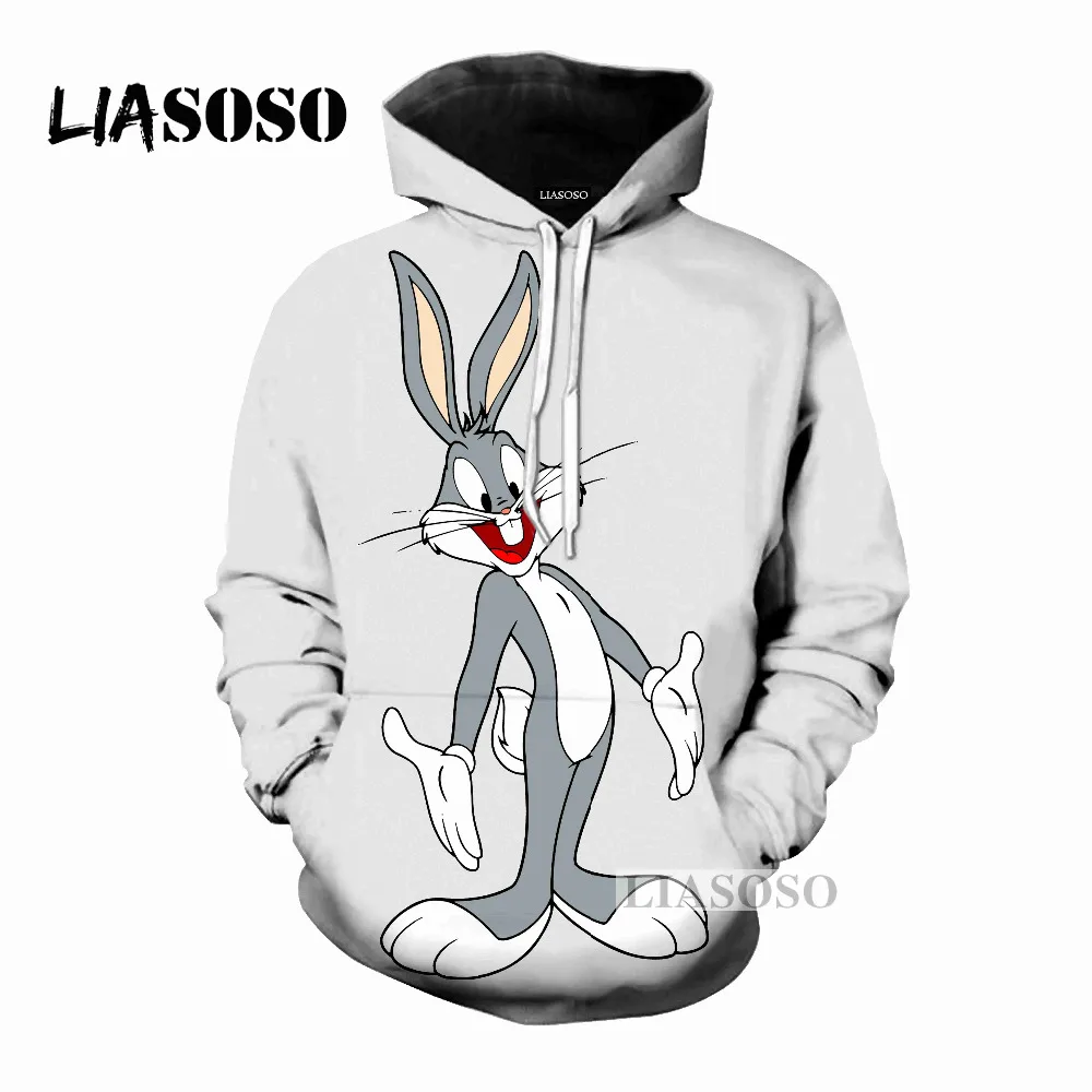 Liasoso Последняя мода с капюшоном обувь для мужчин и женщин мультфильм весело Багз