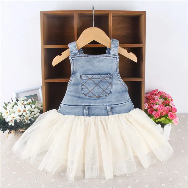 Детское джинсовое платье пачка без рукавов|outfit fashion|children girls clothingfashion girl clothing |