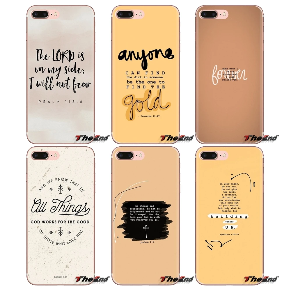 Bible Jesus god Quotes For Samsung Galaxy A3 A5 A7 A9 A8 Star A6 Plus 2018 2015 2016 2017 Soft Transparent Shell Covers |