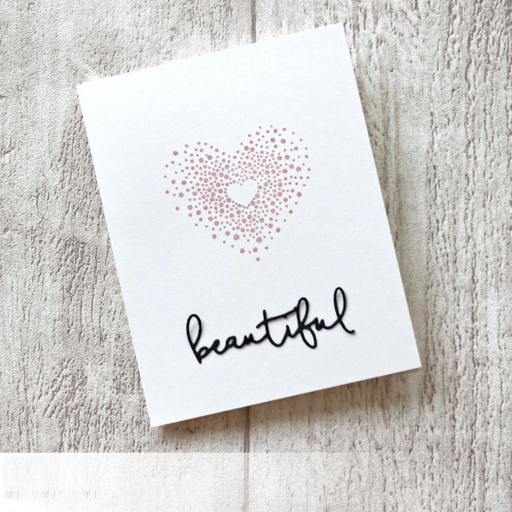 Mai с надписью Beautiful Word металлические трафареты для вырезания сделай сам