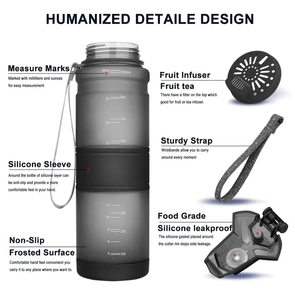 Практичная портативная Герметичная Бутылка для парка школьного спорта походов