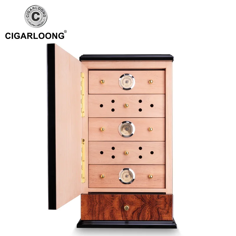 Новое поступление 2019 6 слойный вместительный хьюмидор для сигар кедровый с