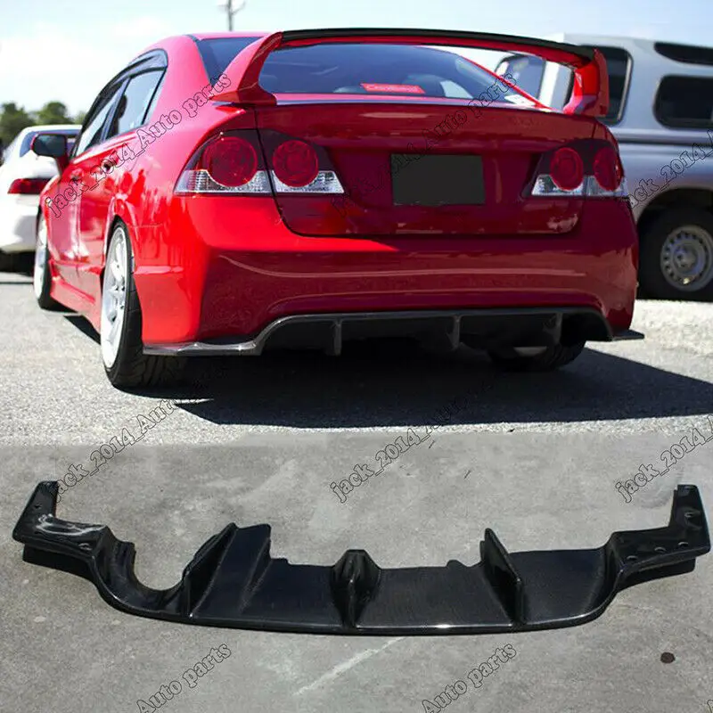 Комплект задних диффузоров для Honda Civic 2006 2007 2008 2009 4 FD2R из настоящего углеродного