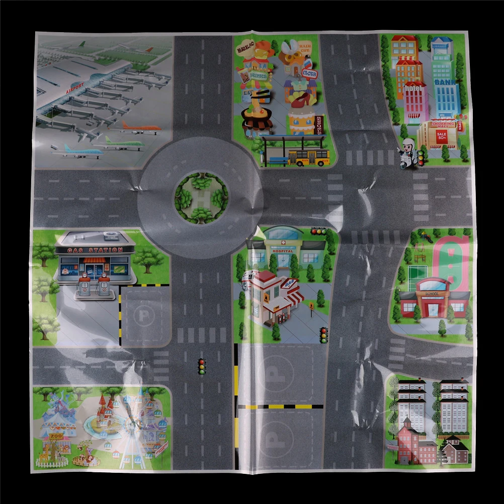 Дорожная карта для парковки 61 х61 см|parking lot|cars carscar for children |