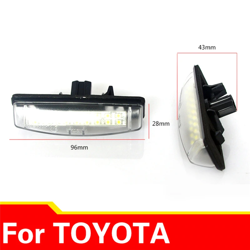 KEYECU 2 шт. 18SMD Белый светодиодный номерной знак для Toyota Camry Aurion Avensis Verso Echo Prius и
