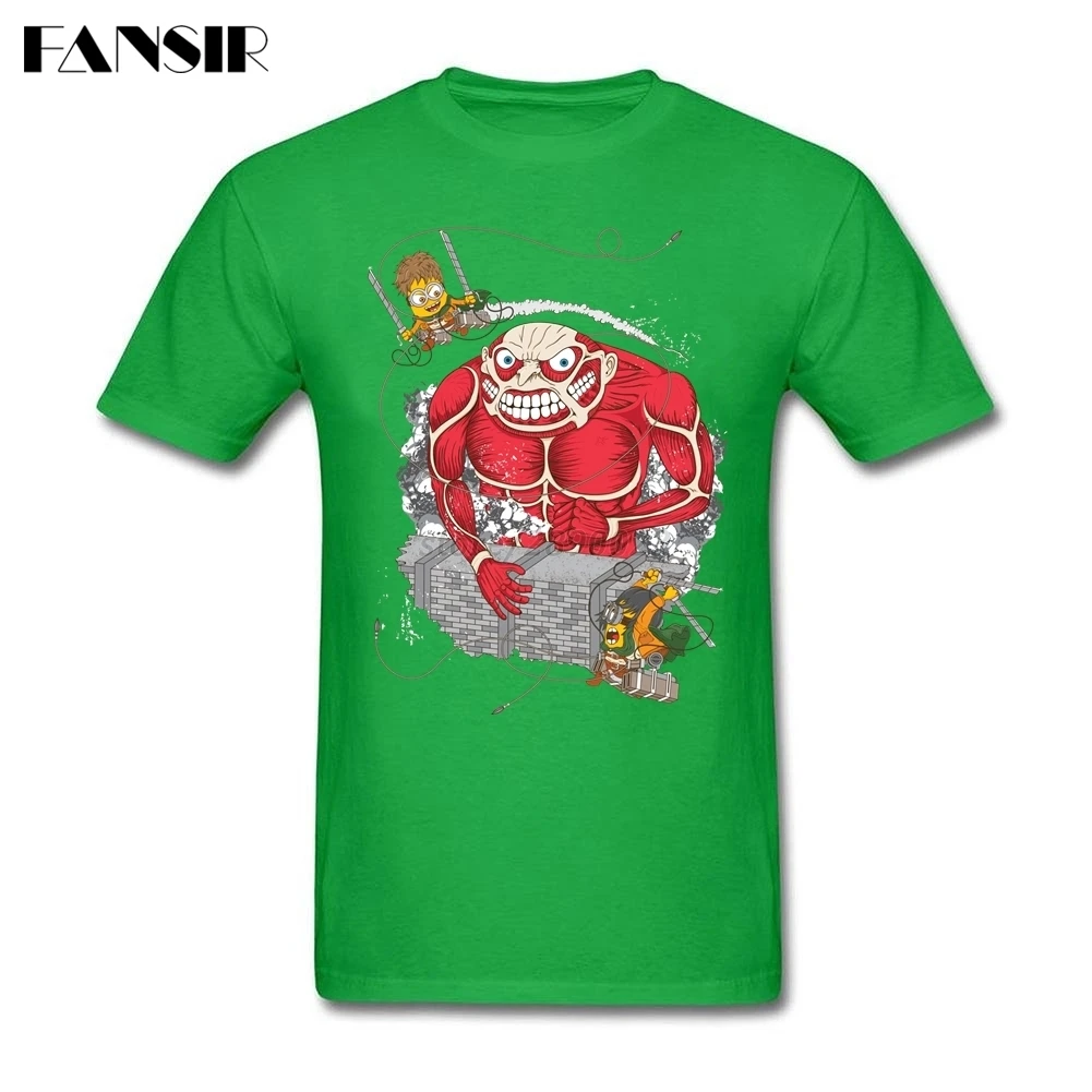 XS-3XL атака на Gru Titan смешные футболки мужской 100% хлопок с коротким рукавом мужская