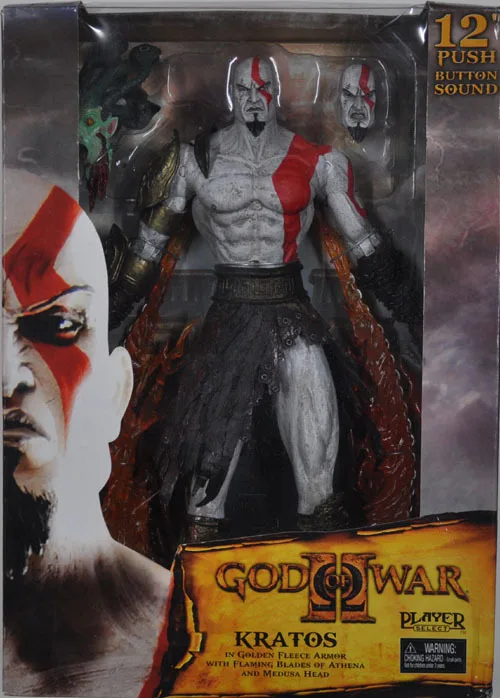 12 &quotNECA God of War Kratos в золотой флисовой броне с головой Медузы ПВХ фигурка